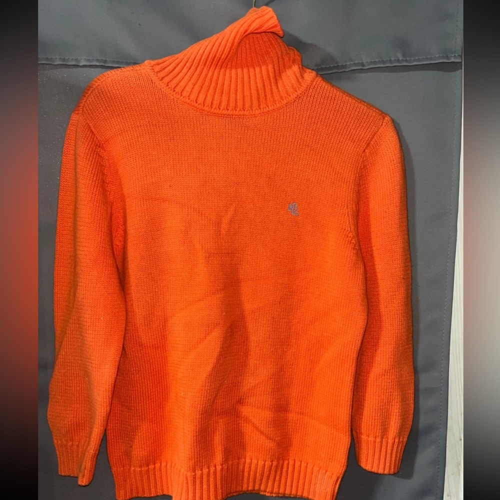 Ralph Lauren orange turtleneck sweater